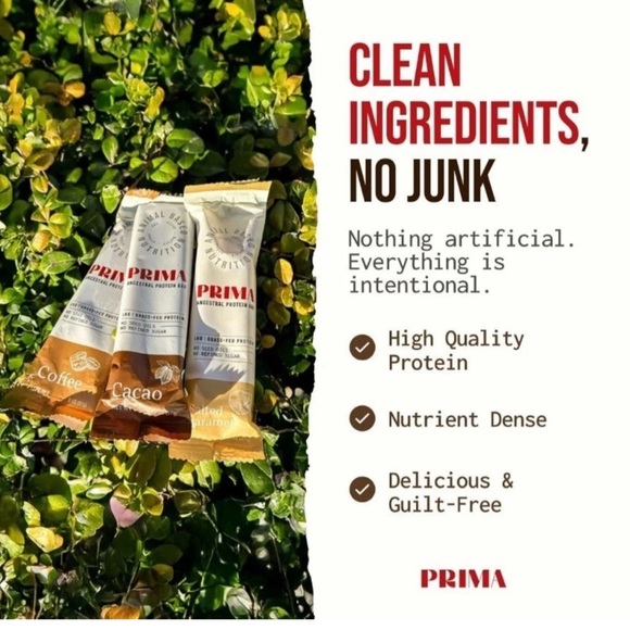 New! 7 ct PRIMA ANCESTRAL PROTEIN BAR Variety Pack Animal Based Protein - Picture 7 of 8